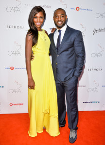 Model Tenika Davis and Actor Adrian Holmes