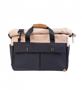 PKG Black/Tan Rolltop Briefcase $140